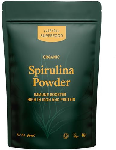 Everyday Superfood Organic Spirulina Powder 190 | Heavy Metal Tested | Fine Grade Suitable for Smoothies and Juice