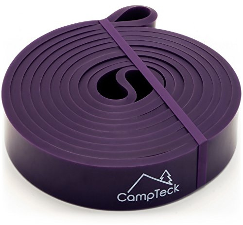 CampTeck Bande Elastique de Résistance Etirement Sangle Stretch pour Gym, Ballet, Aérobic, Entraînement Fitness, Pilâtes, Pull Up, Haltérophilie, Flexibilité, etc. - Violet, Largeur (2.1cm)