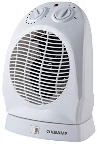 Radiateur soufflant fixe 2000W blanc, base oscillante