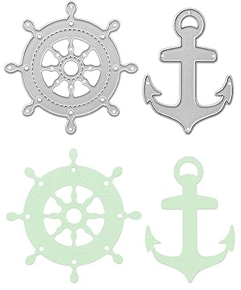 Stanzenshop Stanzschablone Anker und Steuerrad, Maritim, Stanzformen, Schablonen, Scrapbooking, Kartenherstellung