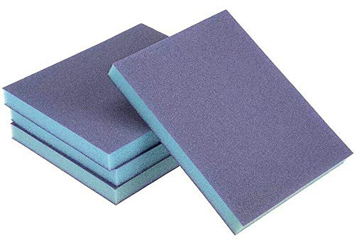 4 Pcs Sanding Sponge Wet and Dry Sanding Abrasive Sponge Block Pad Sandpaper 150 Grit