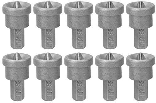 TICFOX 10 Pezzi per cartongesso Dimpler magnetici PH2 Bit per cartongesso Vite Limite di Arresto di profondità