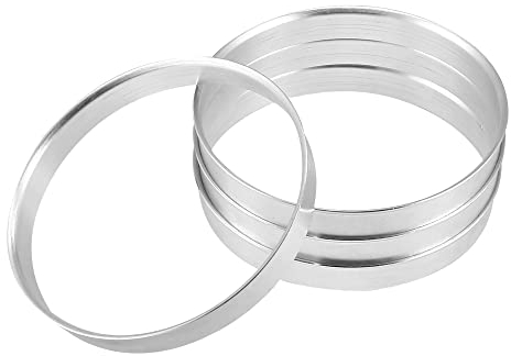 X AUTOHAUX 4pcs OD 74.1mm a ID 72.6mm aleación de aluminio cubo de coche anillos centrados