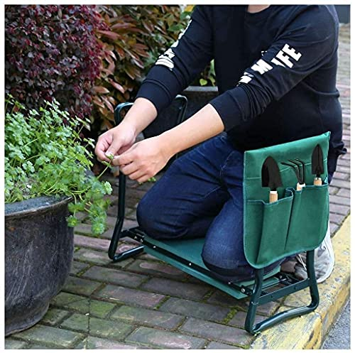 FGHSD Gartenknieklappkniekniebank für die Gartenarbeit | Gartenkniebanksitz mit Griffen | Mehrzweck-Easy Relax Gartenkniebank und -Stuhl mit Werkzeugtasche