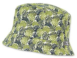 Sterntaler Unisex barn vändbar fiskarhatt blad barnhatt, Mörkgrön, 49