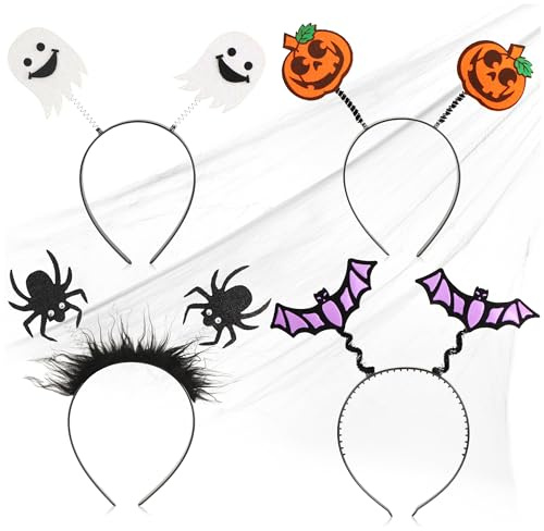 com-four® Diadem Halloween- & Fasching Haarreif, Haarreif in verschiedenen | Kostüm Zubehör für Halloween - Fasching und Mottopartys
