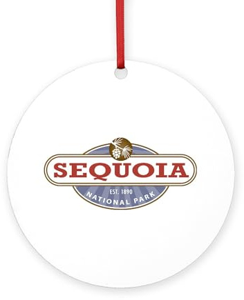 CafePress Sequoia National Park 4 Round MDF Wood Ornament