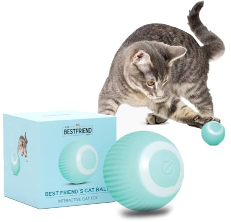 Yourbestfriendshop® Interaktives Katzenspielzeug zur Selbstbeschäftigung - Elektrisch | Spielzeug für Katzen & Kitten Zubehör | Garantierter Spaß (Blau)