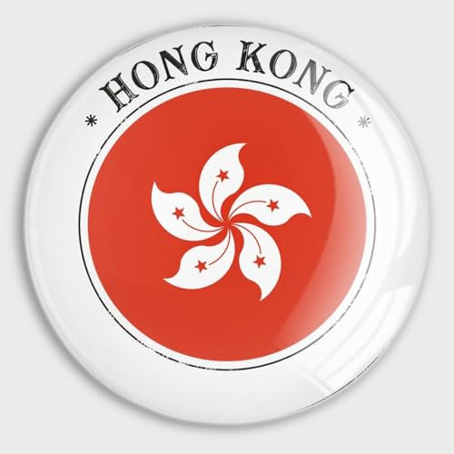 luckluccy Kühlschrankmagnete mit Hongkong-Flagge, Glas, starke Magnete, patriotische Flagge, Whiteboard-Magnete, Urlaubsflaggen, Magnet-Abziehbilder für Winterurlaub, Metalltür, Garage, Auto, 2 Stück