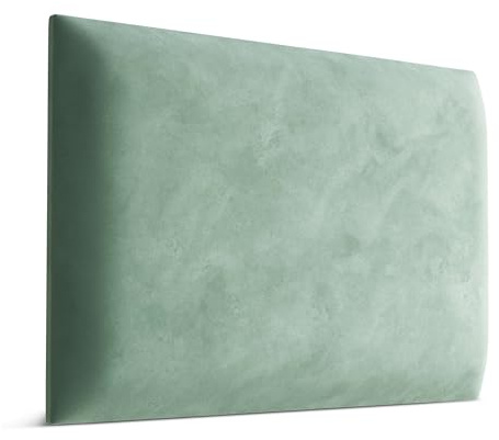 Muralo - Cuscino da parete in velluto, per camera da letto, soggiorno, letto, lettino, testiera lombare, moderno di lusso, imbottito, in velluto magico (menta, 50 cm x 40 cm)