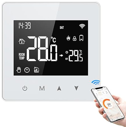 Thermostats WiFi pour la maison – Thermostat WiFi AC – Thermostat numérique, thermostats ménagers programmables, thermostat domestique à piles