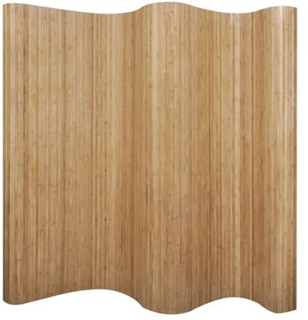 Juroupi Pannello Divisorio per la Stanza in bambù Naturale Paravento 250x165 cm Separè