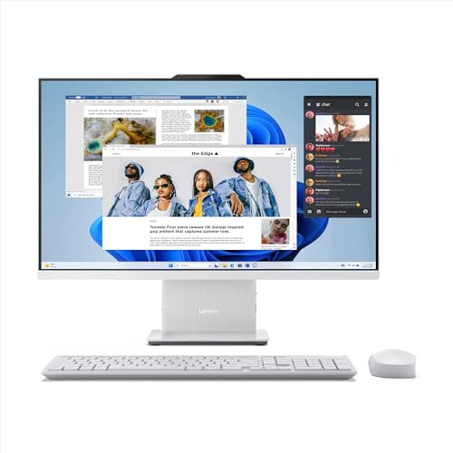 Lenovo IdeaCentre Computer desktop All-In-One, Display 27 FHD, Intel Core i7-13620H, SSD 1T, RAM 16GB, Base ricarica wireless, Speakers, WiFi 6, Windows 11 Home, Mouse + Tastiera - Cloud Grey