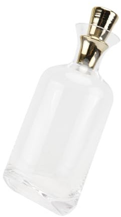 FUNNETOYU 1pezzi Decanter Con Design Inclinato e Coperchio Dorato Creativo e Elegante Per Vino Accessorio Decorativo Per Bar e Cucina Stabilità Garantita e Materiale Di Alta Qualità