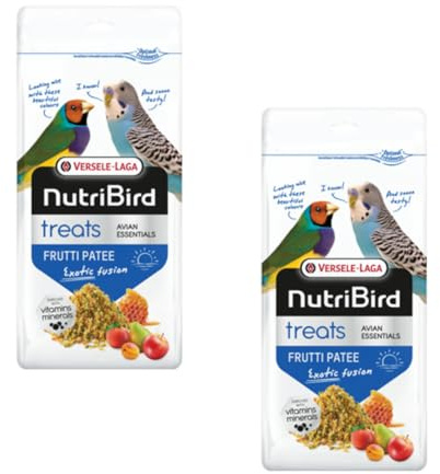 Versele-Laga NutriBird Treats Frutti Patee Exotic Fusion | Paquete Doble | 2 x 250 g | Suplemento para Aves pequeñas | con vitaminas, minerales y oligoelementos