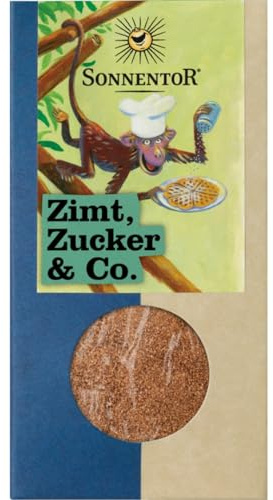 SONNENTOR Bio Zimt, Zucker & Co Gewürzmischung, 90g, Süße Gewürzzubereitung mit Zimt, Kardamom und Nelken (1x 90g)