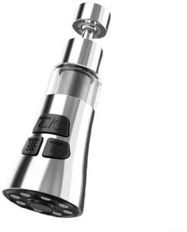 ZYWUOY 3-in-1 Kitchen Faucet Extender, 360° Rotating Tap Spray Head With 3 Modes, Stream, Spray, And Jet, Replacement Nozzle For Sink(silver)