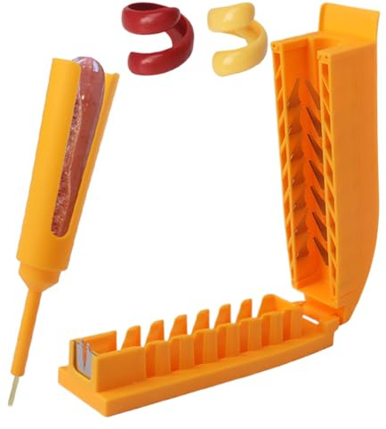 Découpe-Saucisses - Couteau Repliable pour Saucisses | Coupeur de Hot-Dog Ergonomique pour Restaurant, Grillade, Camping, Plein Air, Cuisine et Barbecue de Jardin