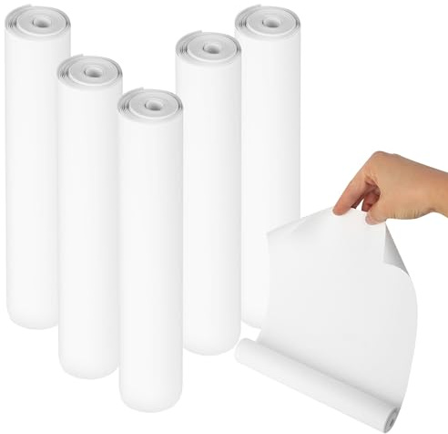 (5 Rotoli) Carta Termica A4 per Stampante (Circa 116 Fogli),Carta Termica A4 Pieghevole,Compatibile con la Maggior Parte Delle Stampanti Termiche,Senza BPA,Adatto per Documenti, Siti Web e Foto