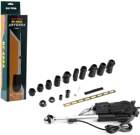 Elektrische Autoantenne Universal Motorantenne 12V Kompatibel mit Mercedes-Benz Für Audi Für Opel Für BMW Für Ford Für VW Auto Teleskop Antenne