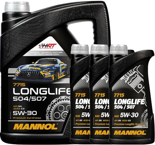 8L Mannol 5W-30 Longlife Motoröl | SAE 5W-30 504 507 7715 , Api Sn/cf, Bi Synthetisch