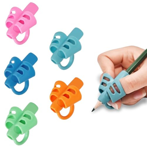 5 Pièces Guide Doigts Écriture Enfant, Guide Doigts Ecriture Enfant, Aide Écriture Guide Doigt Ergonomiques Grips Pour Crayon Pencil Grips pour Enfants Étudiants Adulte Besoin
