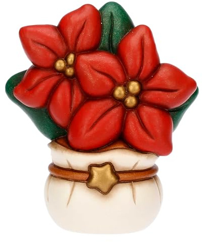 THUN - Stella di Natale in ceramica, media - 8,6x5x10 cm