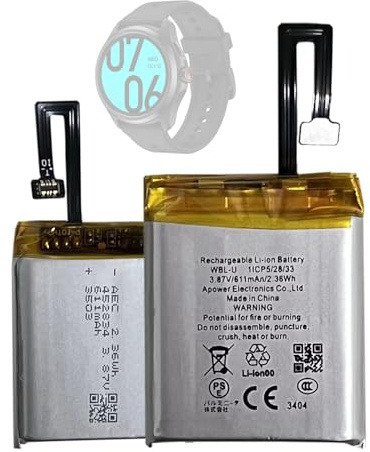 HIGHAKKU Batterie de rechange WBL-U compatible avec Tic-Watch Pro 5 Pro5 Smartwatch