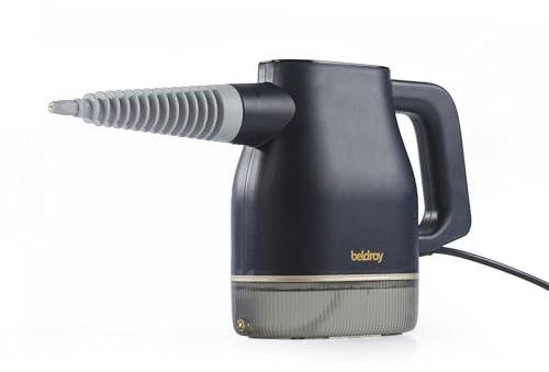 Beldray Limpiador de vapor de mano digital, listo en 20 s | Hasta 16 min de vapor continuo, pantalla táctil LED, 2 niveles, depósito extraíble de 400 ml