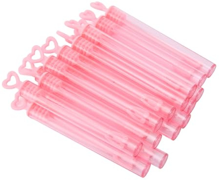Aumotop Små Bubbelstavar Lättanvända Rosa Hjärtformade Bubbelstavar för Barn, 50 St, Alla Hjärtans Dag