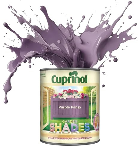 ARUUJ Garden Shades Purple Pansy, 2.5 Liters Fence Paint, Outdoor Wood Paint for Sheds, Gardens Furniture, Trellis Fence & Exterior Wood, Water Based Matt Finish, Weather Resistant