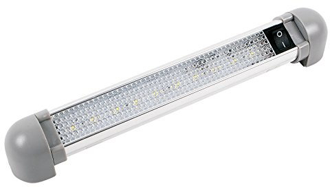 ProPlus Wohnwagen Wohnmobil Boot Innenbeleuchtung Linienleuchte 10 LED 12v, 150lm, 225x35x33mm, On/Off Schalter
