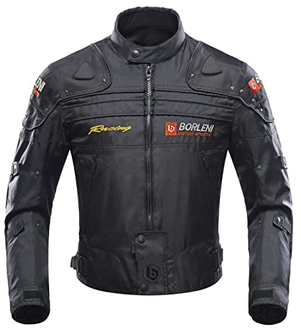 BORLENI Motorcycle Jacket Motorbike Riding Jacket Windproof Motorcycle Full Body Protective Gear Armor