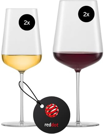 Zwiesel Glas Vervino Weingläser Set (2x Rotwein, 2x Weißwein)