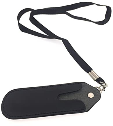 Porta Sigaretta Elettronica Protettiva Vape Pen Basic Portasigarette Elettronico Custodia da Collo per Sigaretta Elletronica 12,4 x 4 cm, Cordino 37,5 cm per Kit Sigaretta Elettronica Nero