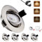 LED Einbaustrahler 3 stufen Dimmbar ultra Flach,3000K Warmweiß Spots,230V 6W 600LM Einbauleuchten,Einbauspots mit 30° Schwenkbar,Deckenspot IP54,Deckenstrahler für Wohnzimmer,Badezimmer,Küche 4er Set
