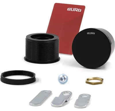 BURG Elektronisches Schloss Flexo.RFID (Hebelschloss ohne Schlüssel, Kontaktloses Transponderschloss) (Flush-Fit)