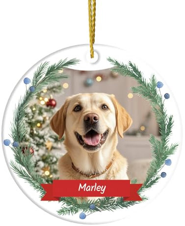 DPDP Bolas de Navidad Personalizadas con Fotos, Adornos de Navidad para Mascotas 2025, Adornos Colgantes para Árbol de Navidad, Adornos de Navidad para la Familia Personalizada