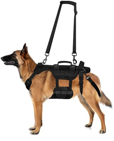 Hundegeschirr, Verstellbare Hundegeschirr Mittelgroße Hunde, Atmungsaktive Sicherheitsgeschirr Hund Mit Griffen, Abnehmbare Hunde Sicherheitsgeschirr, DREI Größen Panikgeschirr (M)