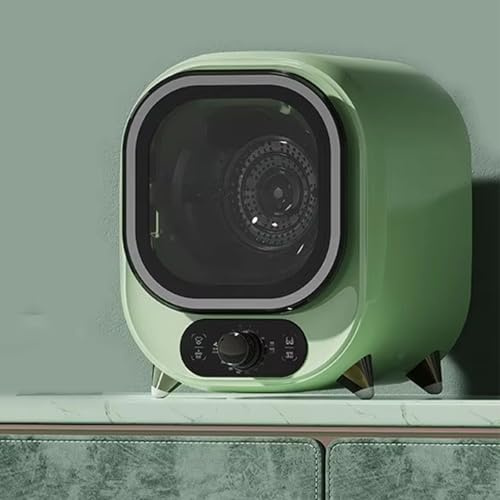 KYZTMHC Secadora De Ropa Pequeña, Mini Secadora Centrifugada, 5 Modos De Secado, Carga De 0,8 Kg, Secadora De Condensador Portátil Pequeña, para Uso Encimera O Montado En La Pared(Green)
