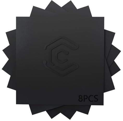 Creatorally 8 Stück Vorgefärbte Sperrholzplatten 3mm, 300x300mm Farbig & Laserfreundlich für Gravur, Schneiden, Modellbau & DIY Bastelprojekte (Schwarz)