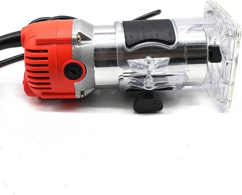 580w 1/4 Coupe-Bordures électrique,kit De Défonceuse à Main De Laminateur De Bois avec Base Transparente,Outil De Menuiserie De Toupie De Plastifieuse,30000r / Min