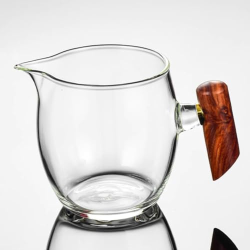 LEEDJUINE glas rättvisa kopp integrerad tesil, 300 ml 11 oz, hög temperaturbeständighet tedispenser kung fu tesats