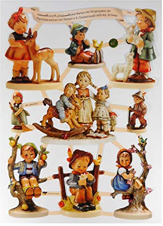 Glanzbilder EF 7504 Hummel Figur Reh Schaukel Posiebilder Scrapbook Deko GWI 600