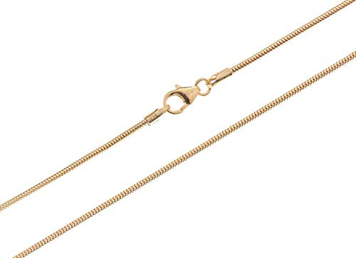 SILBERKETTEN STORE DEIN SCHMUCK ONLINE SHOP Schlangenkette 333 Gold 38-90cm I elegante Goldkette 1,4mm Stärke im klassischen Design I kompakte Echtgold Halskette mit Karabiner Verschluss