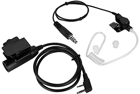 Walkie-talkie Earpiece,K-head PTT Military level/effective radiation protection/Acoustic Tube Earpiece with NATO plug,Air Duct In-ear Headset