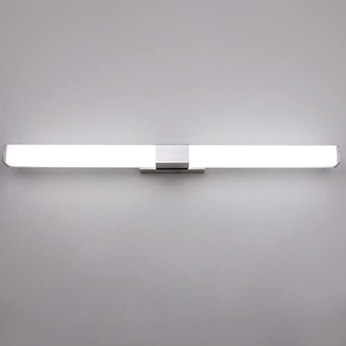 Klighten Lampe Miroir Salle de Bain 80cm 16W, Blanc Froid 5500K, 1360 Lumen, IP44 Imperméable Applique Moderne, Acier Inoxydable et Acrylique