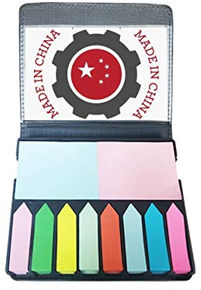 National Stars Zahnrad Rot Chinesische selbstklebende Notizzettel Farbe Page Marker Box