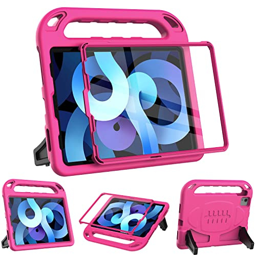 Surom Case for iPad Air 8th/7th/6th(M4/M3/M2) 2026/2025/2024 11, Rose Pink | Shockproof Handle Stand Protective Cover for iPad Air 5th 2022/4th Gen 2020 10.9, Protable Handle