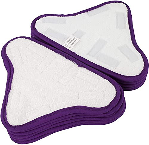 LTWHOME Washable Steam Mop Microfibre Pads Suitable for Steam Mop X5 Model (Pack of 6)